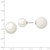 Majestik Sterling Silver Rhodium-plated 11-12mm and 15-16mm White with White Imitation Shell Pearl Front Back Post Earrings