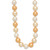 Majestik Sterling Silver Rhodium-plated 12-13mm Yellow and White Imitation Shell Pearl Hand-knotted Necklace