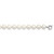 Majestik Sterling Silver Rhodium-plated 14-15mm White Imitation Shell Pearl Hand-knotted Necklace