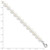 Majestik Sterling Silver Rhodium-plated 7-8mm Imitation Shell Pearl and CZ 8.5 inch Anklet with 2 inch Extender