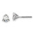 Platinum 1 carat Lab Grown Diamond VS+ F+ Round Complete Three Prong Heavyweight Screwback Stud Earrings