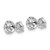 Platinum 1 carat Lab Grown Diamond VS+ F+ Round Complete Three Prong Heavyweight Screwback Stud Earrings