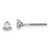 Platinum 1/3 carat Lab Grown Diamond VS+ F+ Round Complete Three Prong Heavyweight Screwback Stud Earrings