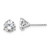 Platinum 2 1/2 carat Certified Lab Grown Diamond VS+ F+ Round Complete Three Prong Heavyweight Stud Earrings