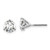Platinum 2 carat Certified Lab Grown Diamond VS+ F+ Round Complete Three Prong Heavyweight Screwback Stud Earrings