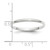 Platinum 2mm Half Round Wedding Band Size 4.5