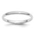 Platinum 2mm Half Round Wedding Band Size 6.5