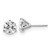 Platinum 3 carat Lab Grown Diamond VS+ F+ Round Complete Three Prong Heavyweight Stud Earrings