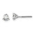 Platinum 3/4 carat Lab Grown Diamond VS+ F+ Round Complete Three Prong Heavyweight Screwback Stud Earrings