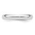 Platinum 3mm Half Round Featherweight Wedding Band Size 4