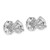 Platinum 4 carat Certified Lab Grown Diamond VS+ F+ Round Complete Three Prong Heavyweight Stud Earrings