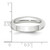 Platinum 4mm Half Round Wedding Band Size 4