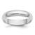 Platinum 4mm Half Round Wedding Band Size 9.5