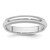 Platinum 4mm Polished Milgrain Comfort-Fit Wedding Band Size 6.5