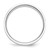 Platinum 5mm Polished Flat Wedding Band Size 10