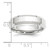 Platinum 6mm Polished Beveled Edge Wedding Band Size 8
