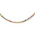 Prizma Sterling Silver Gold-tone 14K Flash Gold-plated 18 inch 3mm Colorful CZ Necklace