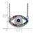 Prizma Sterling Silver Rhodium-plated 16 inch Colorful CZ Evil Eye Necklace with 2 inch Extender