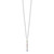 Prizma Sterling Silver Rhodium-plated 16 inch Colorful CZ Vertical Bar Necklace with 2 inch Extender