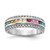 Prizma Sterling Silver Rhodium-plated Channel-Set Colorful and White CZ Ring - QR-E2CB7C5D-2117