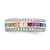 Prizma Sterling Silver Rhodium-plated Channel-Set Colorful and White CZ Ring - QR-E2CB7C5D-2117