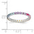 Prizma Sterling Silver Rhodium-plated Colorful CZ Eternity Band Ring - QR-A1A70089-6136