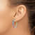 Prizma Sterling Silver Rhodium-plated In and Out Colorful CZ Hinged Hoop Earrings
