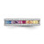 Prizma Sterling Silver Rhodium-plated Princess White and Colorful Channel-Set CZ Ring - QR-3E7C76DF-1723