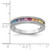 Prizma Sterling Silver Rhodium-plated Princess White and Colorful Channel-Set CZ Ring - QR-3E7C76DF-1723
