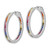 Prizma Sterling Silver Rhodium-plated White and Colorful CZ In and Out Hinged Hoop Earrings - QE-6D20F88A-1897
