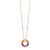 Prizma Sterling Silver Rose-tone 14K Flash Rose Gold-plated 16 inch Colorful Baguettes CZ Circle Necklace with 2 inch Extender