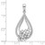 Pure Fire Sterling Silver Rhodium-plated Fancy CZ Drop Pendant