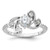 Pure Fire Sterling Silver Rhod-plated Fancy CZ Ring