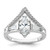 Pure Fire Sterling Silver Rhod-plated Fancy Marquise CZ Ring - QR-4CD4DE13-3638