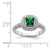 Pure Fire Sterling Silver Rhod-plated White & Green CZ Ring - QR-6E86E6B5-5235