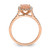 Pure Serenity 14k Rose Gold 1/4 carat Lab Grown Diamond VS/SI+ G+ and Cushion Morganite Halo Engagement Ring