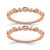 Pure Serenity 14k Rose Gold 1/5 carat Lab Grown Diamond VS/SI+ G+ Two Wedding Band Set