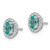 Pure Serenity 14k White Gold 1/10 carat Lab Grown Diamond VS/SI+ G+ and Lab Created Paraiba Post Earrings
