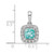 Pure Serenity 14k White Gold 1/4 carat Lab Grown Diamond VS/SI+ G+ and Lab Created Paraiba Halo Pendant
