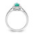 Pure Serenity 14k White Gold 1/4 carat Lab Grown Diamond VS/SI+ G+ and Pear Lab Created Paraiba Ring