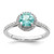 Pure Serenity 14k White Gold 1/5 carat Lab Grown Diamond VS/SI+ G+ and Lab Created Paraiba Ring - RM-4B8988CA-4756