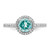 Pure Serenity 14k White Gold 1/5 carat Lab Grown Diamond VS/SI+ G+ and Lab Created Paraiba Ring - RM-4B8988CA-4756