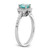 Pure Serenity 14k White Gold 1/5 carat Lab Grown Diamond VS/SI+ G+ and Lab Created Paraiba Ring - RM-4B8988CA-4756
