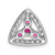 Pure Serenity 14k White Gold 3/8 carat Lab Grown Diamond VS/SI+ G+ and Lab Created Pink Sapphire Triangle Pendant
