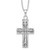 Sentimental Expressions Sterling Silver  Rhodium-plated Antiqued Cross Ash Holder 18 Inch Necklace