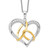 Sentimental Expressions Sterling Silver Gold-plated CZ To Have And To Hold 18in Necklace
