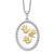 Sentimental Expressions Sterling Silver Gold-plated Hand Prints 18in Necklace