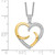 Sentimental Expressions Sterling Silver Gold-plated The Arms of Love 18in Heart Necklace