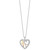 Sentimental Expressions Sterling Silver Rhodium Rose and Gold-plated CZ The Bond of Love Heart 18 inch Necklace with Poem Card