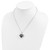 Sentimental Expressions Sterling Silver Rhodium-plated Antiqued Black Paw In Heart Ash Holder 18 Inch Necklace